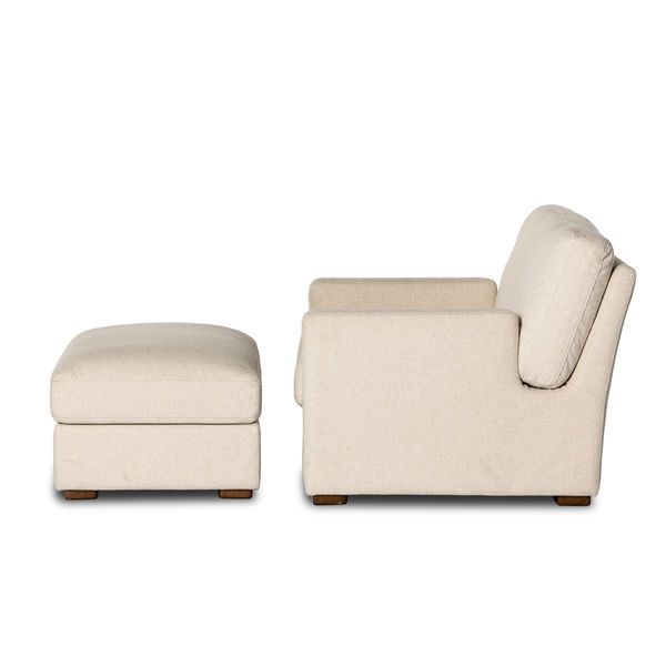 Product Image 5 for Andrus Cream Fabric Chair & A Half with Ottoman from Four Hands