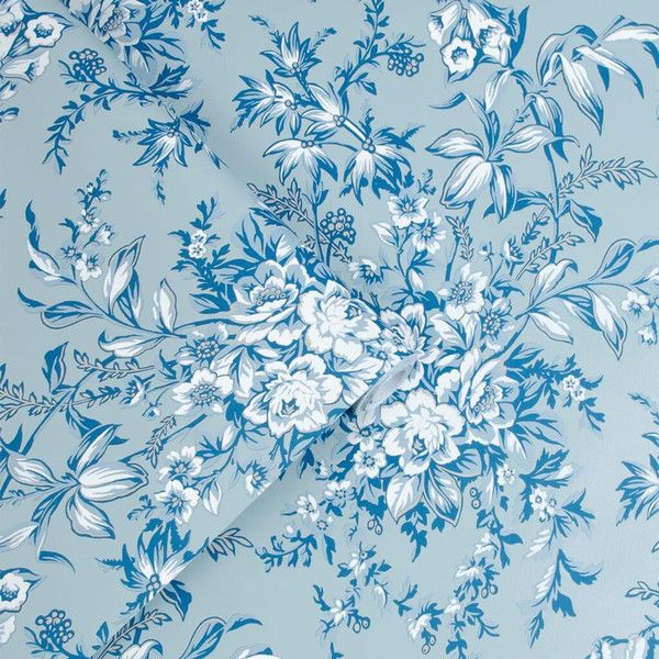 Product Image 1 for Laura Ashley Picardie Blue Sky Floral Wallpaper from Graham & Brown
