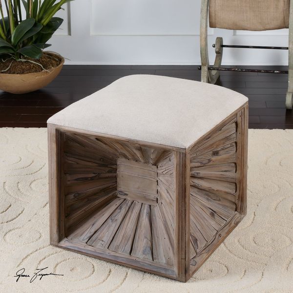 Product Image 2 for Uttermost Jia Wooden Ottoman from Uttermost
