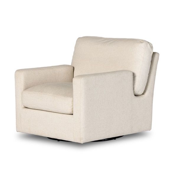 Product Image 1 for Andrus Cream Fabric Swivel Chair from Four Hands
