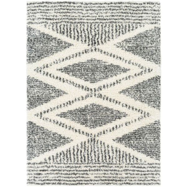 Product Image 5 for Deluxe Shag Cream / Charcoal Rug from Surya