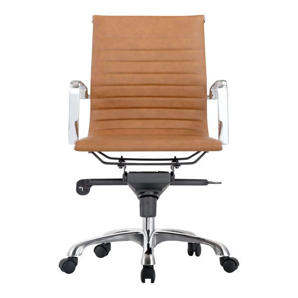 Omega Swivel Office Chair Low Back Tan image 1