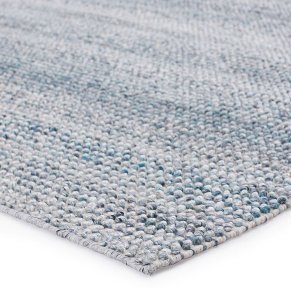 Crispin Indoor/ Outdoor Solid Blue/ White Rug image 2
