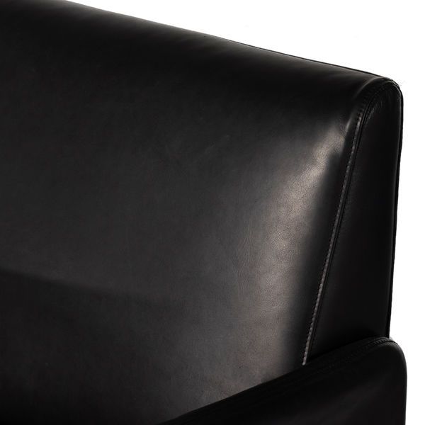 Product Image 10 for Brickel Black Leather Dining Armchair from Four Hands