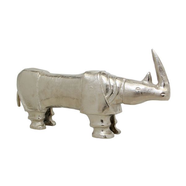 Product Image 2 for Silver Rhino Sculpture from Moe's