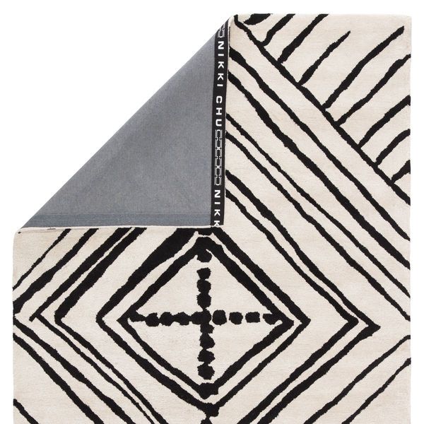 Product Image 4 for Gemma Handmade Abstract White/ Black Rug By Nikki Chu from Jaipur 