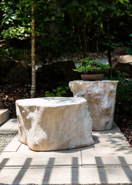 Log Coffee Table, Roman Stone image 4