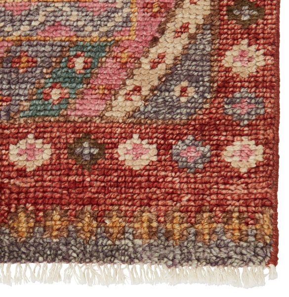 Product Image 8 for Anwen Hand-Knotted Floral Red/ Pink Rug from Jaipur 