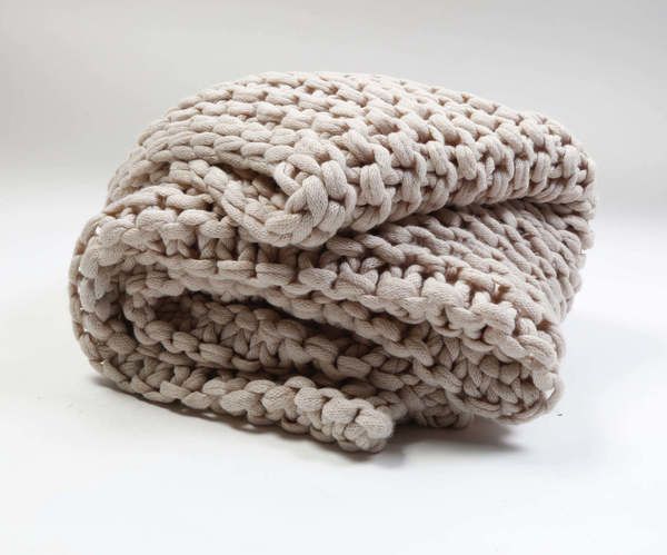 Product Image 5 for Finn Chunky Hand-Knit Throw Blanket - Taupe from Pom Pom at Home