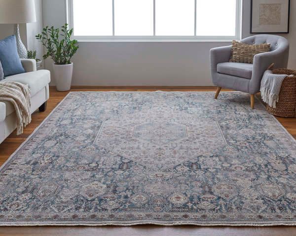 Product Image 6 for Marquette Blue / Gray Traditional Area Rug - 12' x 15' from Feizy Rugs
