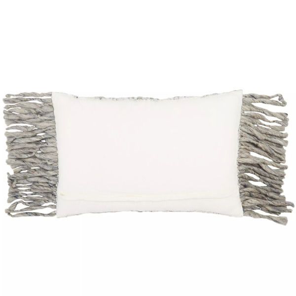 Product Image 6 for Cilo Textured Light Gray/ Ivory Lumbar Pillow from Jaipur 