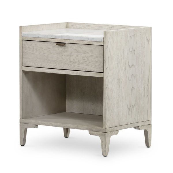 Product Image 7 for Viggo Vintage 1-Drawer White Oak Nightstand  from Four Hands