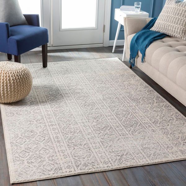 Elaziz Gray / White Vintage Rug Scout & Nimble