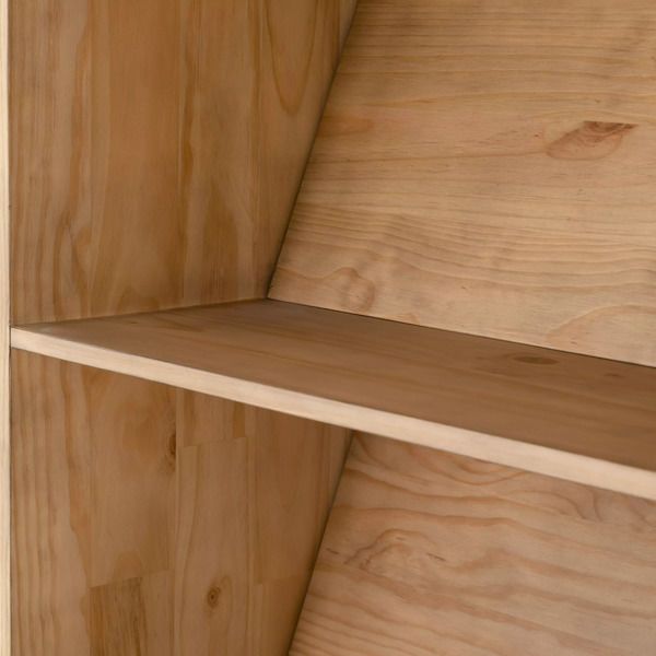 Bane Triple Bookshelf with Ladder - Smoked Pine image 8