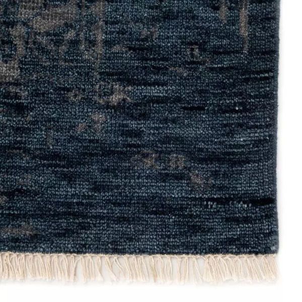Abington Hand Knotted Medallion Blue/ Gray Area Rug image 4
