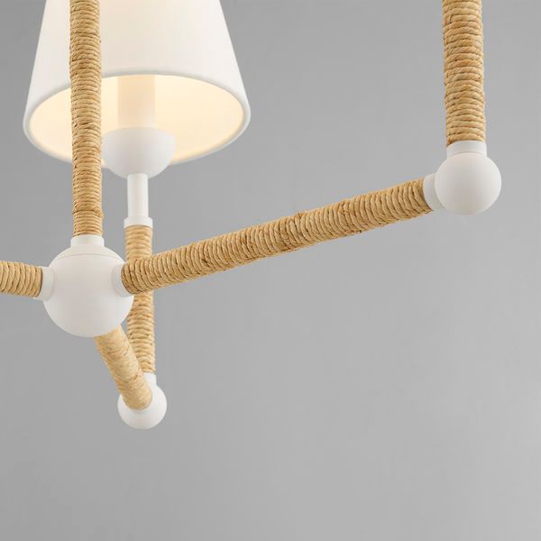 Product Image 3 for Mariana 3-Light Modern Coastal Rope-Wrapped Chandelier from Mitzi