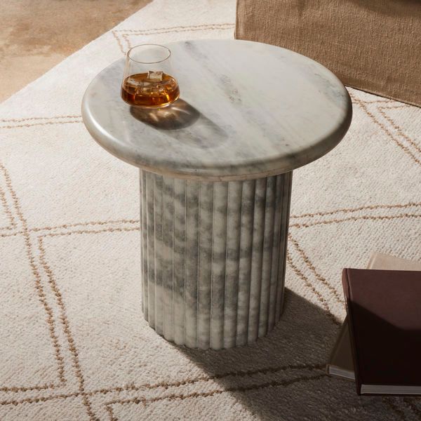 Product Image 2 for Oranda White Marble End Table from Four Hands
