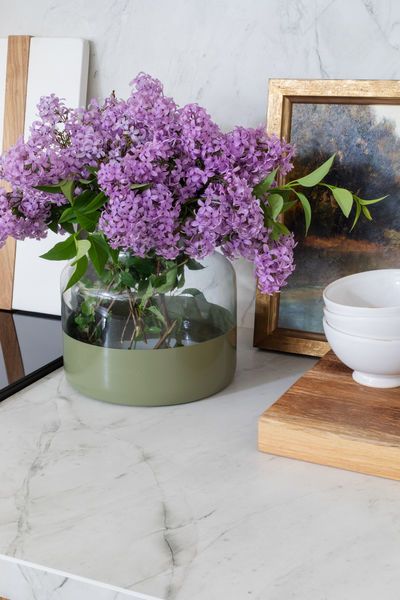 Sage Colorblock Flower Vase image 5
