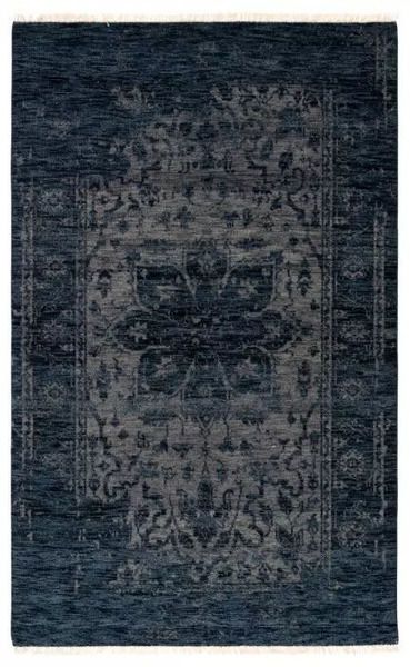Product Image 2 for Abington Hand Knotted Medallion Blue/ Gray Area Rug from Jaipur 
