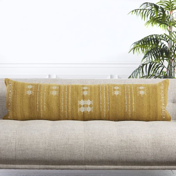 Product Image 8 for Eisa Tribal Light Green/ Light Gray Lumbar Pillow from Jaipur 