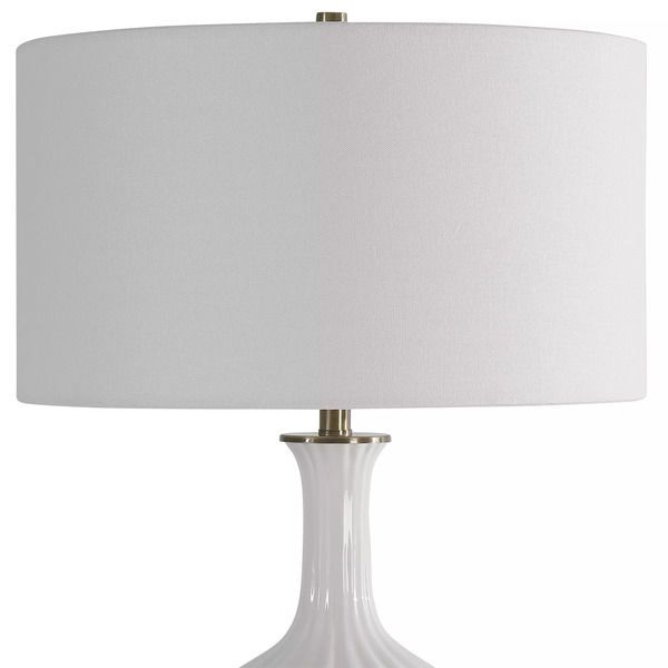 Strauss White Ceramic Table Lamp image 5