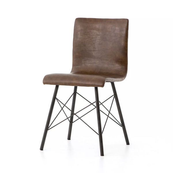 Diaw Dining Chair Distressed Brown image 1