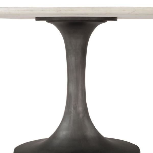 Product Image 2 for Palm Desert 48 Inch Round White Marble Dining Table With Pedestal Base from World Interiors