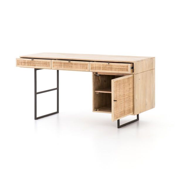Product Image 7 for Carmel Cane Desk - Natural Mango from Four Hands