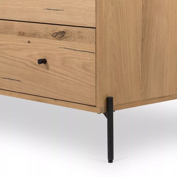 Eaton 5 Drawer Dresser Light Oak Resin image 7