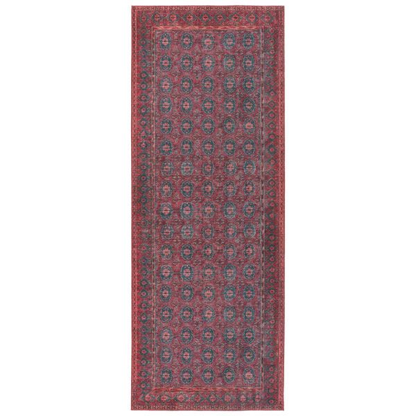 Product Image 1 for Kate Lester + Kalinar Damask Moroccan Dark Red/ Blue Rug - 18" Swatch from Jaipur 