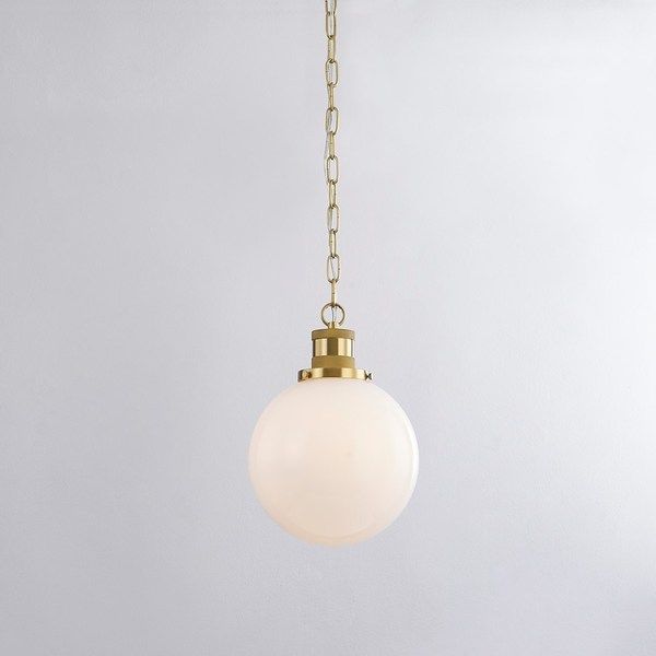 Beverly Large Gold Frosted Glass Sphere Pendant Light | Scout & Nimble