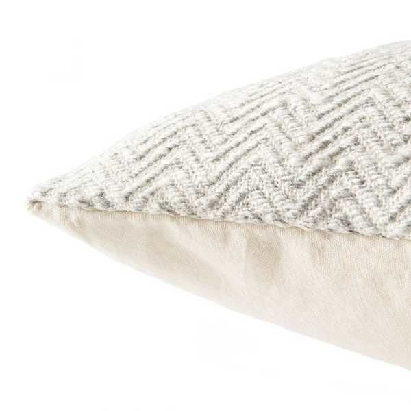 Product Image 2 for Marana White/ Gray Chevron Down Throw Pillow 22 Inch from Jaipur 