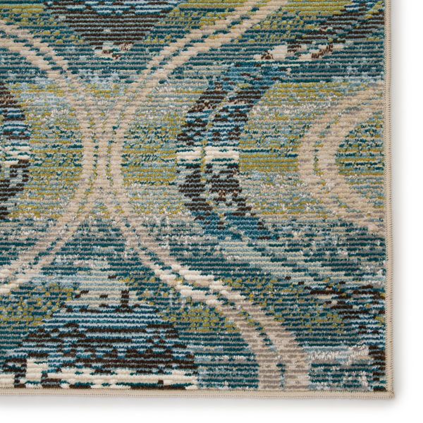 Product Image 10 for Nikki Chu By  Jive Indoor / Outdoor Trellis Blue / Green Area Rug from Jaipur 