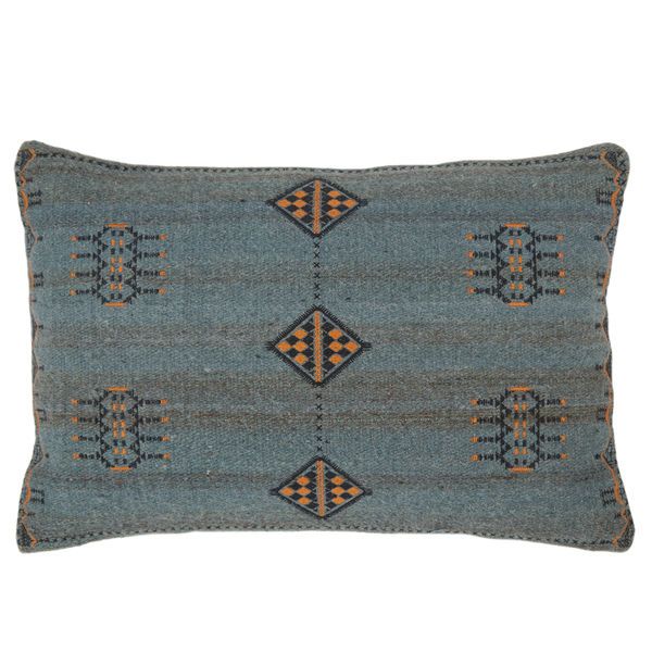 Tanant Tribal Dark Blue/ Gold Lumbar Pillow image 6