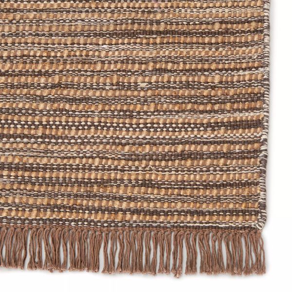 Tansy Natural  Striped Taupe / Brown Area Rug image 4