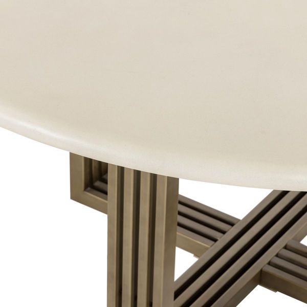 Mia Round Dining Table Parchment White image 7