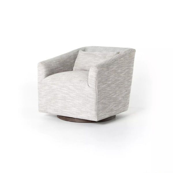 York Round Swivel Accent Chair - Monterry Pebble image 1