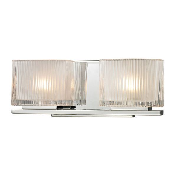 Product Image 1 for Chiseled Glass Collection 2 Light Bath In Polished Chrome from Elk Lighting