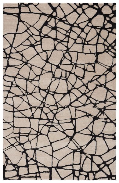 Product Image 3 for Chandler Handmade Abstract Cream/ Black Rug By Nikki Chu from Jaipur 