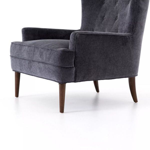 Clermont Chair - Charcoal Worn Velvet image 2