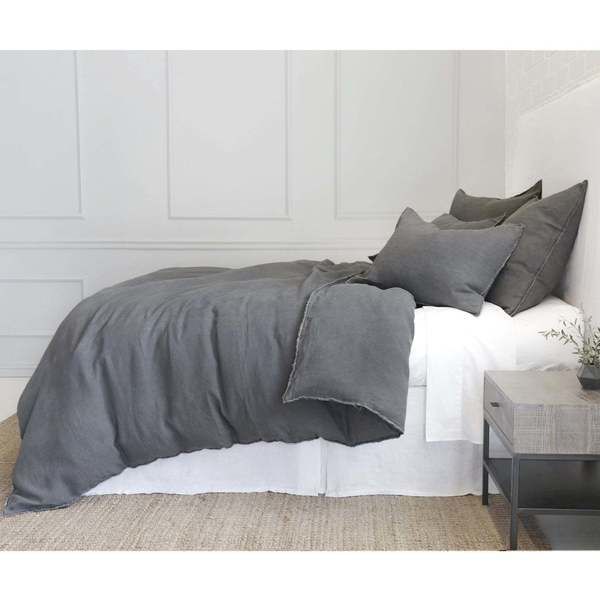 Product Image 3 for Blair Midnight Linen King Duvet Cover from Pom Pom at Home