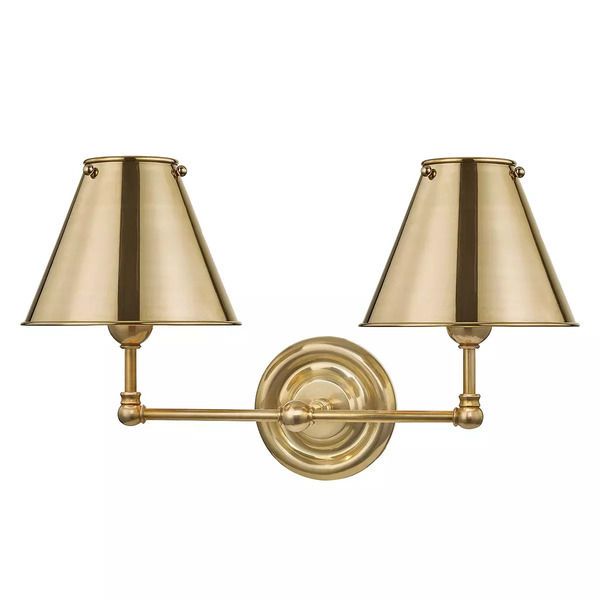 Product Image 1 for Classic No.1 2 Light Wall Sconce W/ Metal Shade from Hudson Valley