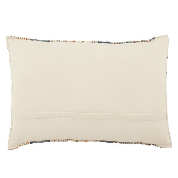 Fleeta Geometric Blue/ Gold Indoor/ Outdoor Lumbar Pillow image 2