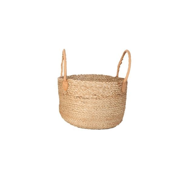 Product Image 2 for Set Of 3 Jute Ashulia Baskets W/Leather Handle from BIDKHome
