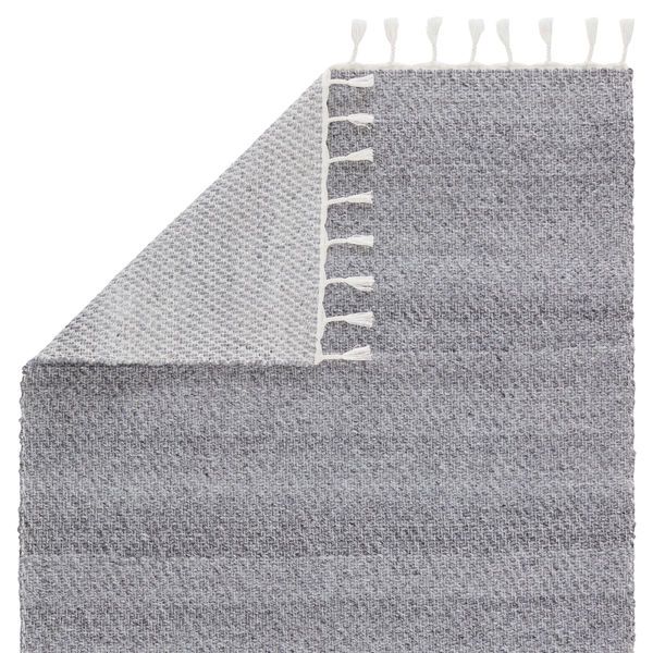 Encanto Indoor/ Outdoor Solid Gray/ White Rug image 3