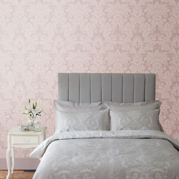 Product Image 4 for Laura Ashley Martigues Sugared Violet Textured Floral Damask Wallpaper from Graham & Brown