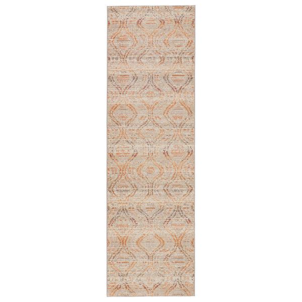 Product Image 19 for Nikki Chu By  Jive Indoor / Outdoor Trellis Gray / Orange Runner Rug from Jaipur 