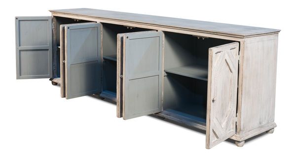 Product Image 4 for Six Diamonds Sideboard  French Gray from Sarreid Ltd.