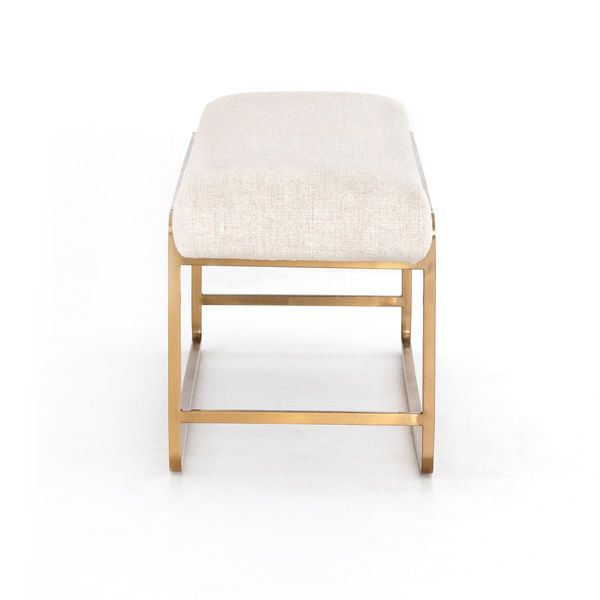 Product Image 9 for Sled Bench Thames Cream from Four Hands