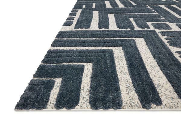 Product Image 4 for Hagen Blue / White Rug - 18" Swatch from Loloi